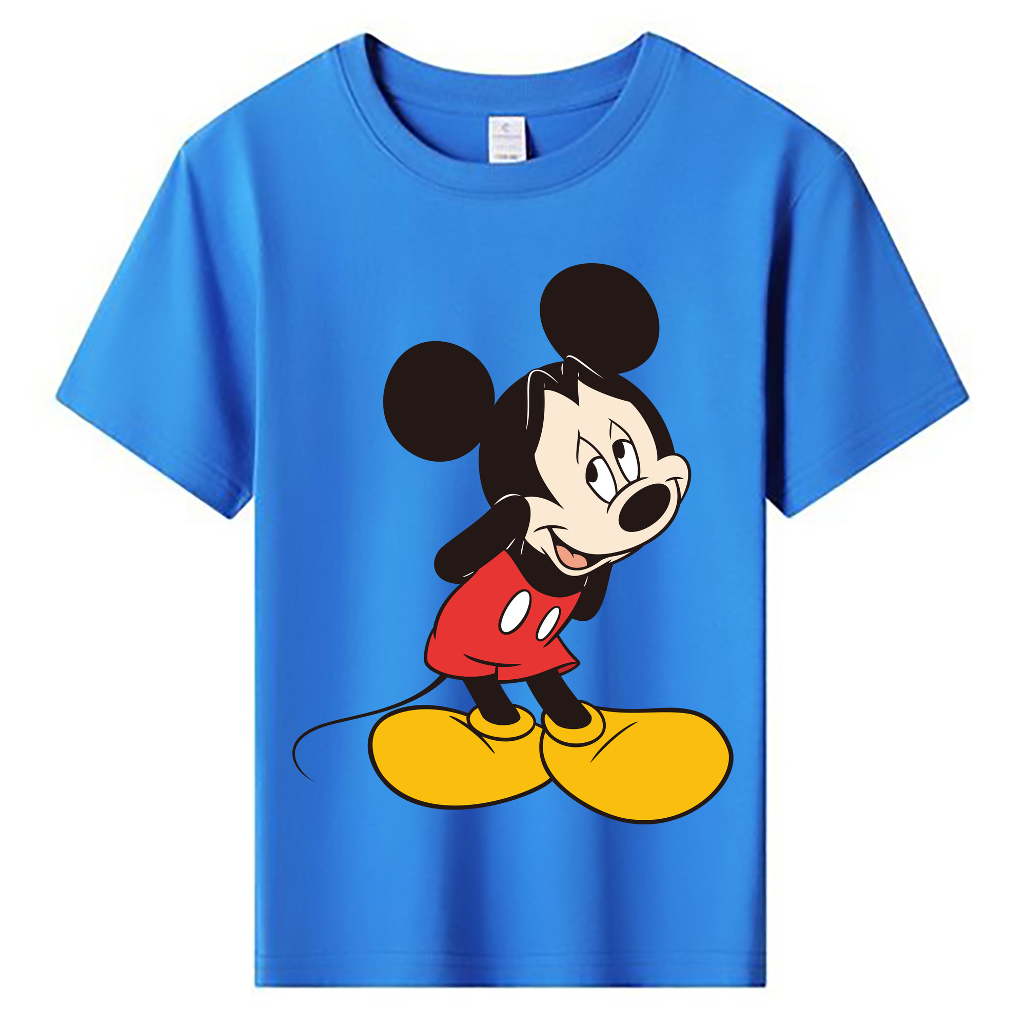 ミッキーマウス Mickey Mouse 綿100％キッズTシャツ（フロントプリント）
